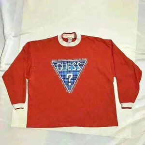 Vintage Guess Jeans 80s USA Spellout Georges Marciano Crew Neck Sweater Large